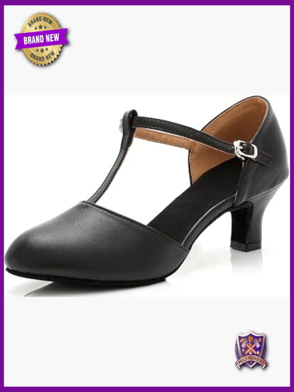 T-Strap Character Dance Heels Non-Slip Suede Sole Latin Salsa Tango
